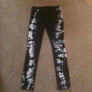 J Brand Low Rise Pencil Leg Tie Dye Pants